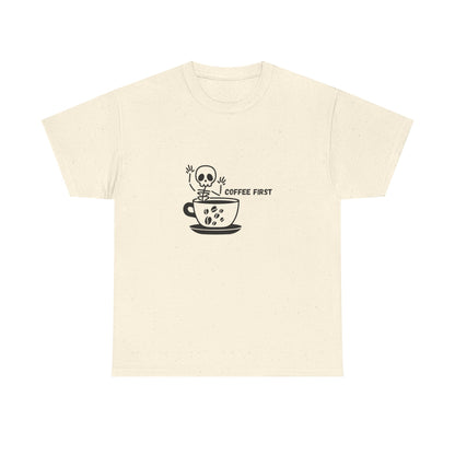 Coffee First Skeleton t-shirt