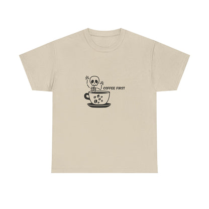 Coffee First Skeleton t-shirt