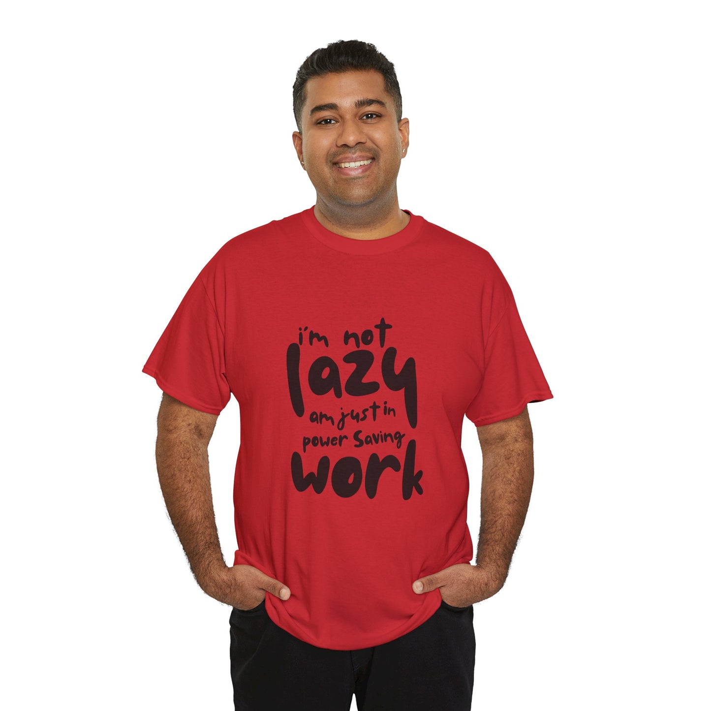 Am not lazy am just in power saving mode t-shirt font