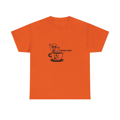 Coffee First Skeleton t-shirt