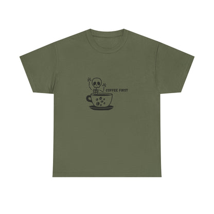 Coffee First Skeleton t-shirt